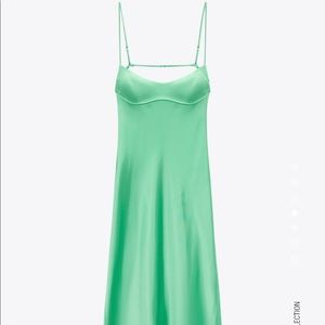 Tiktok famous green Zara slip dress!!